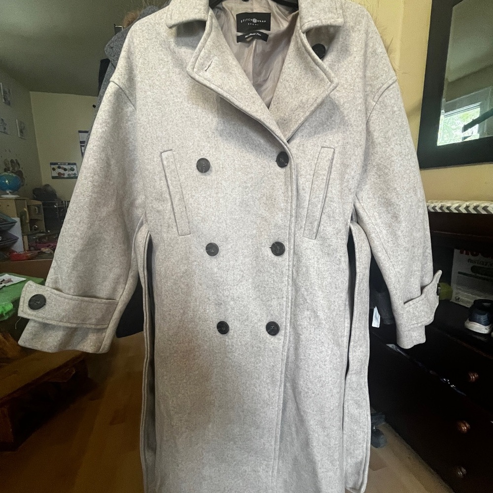 White House Black Market Gray Women's Coat